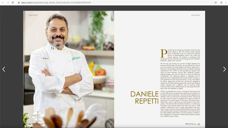 Daniele Repetti, chef stellato del Nido del Picchio